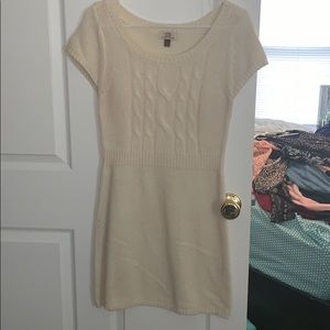 White LEI Sweater Dress